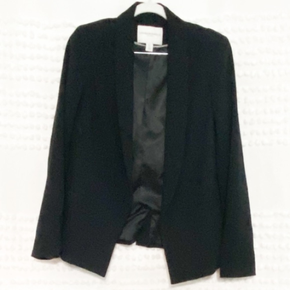 Katherine Barclay open front black dress blazer s